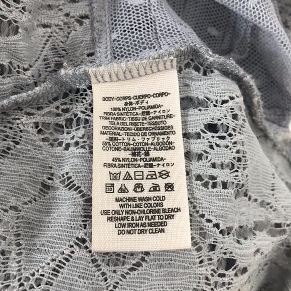 Free People Maisie Lace Tunic Top Blue Sleeveless - Picture 8 of 8